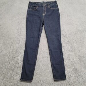 Old Navy Jeans Womens 12 Blue Denim Rockstar Super Skin‎ Mid Rise Pockets Casual